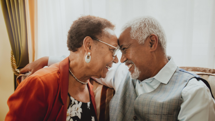 a couple of seniors hugging each other